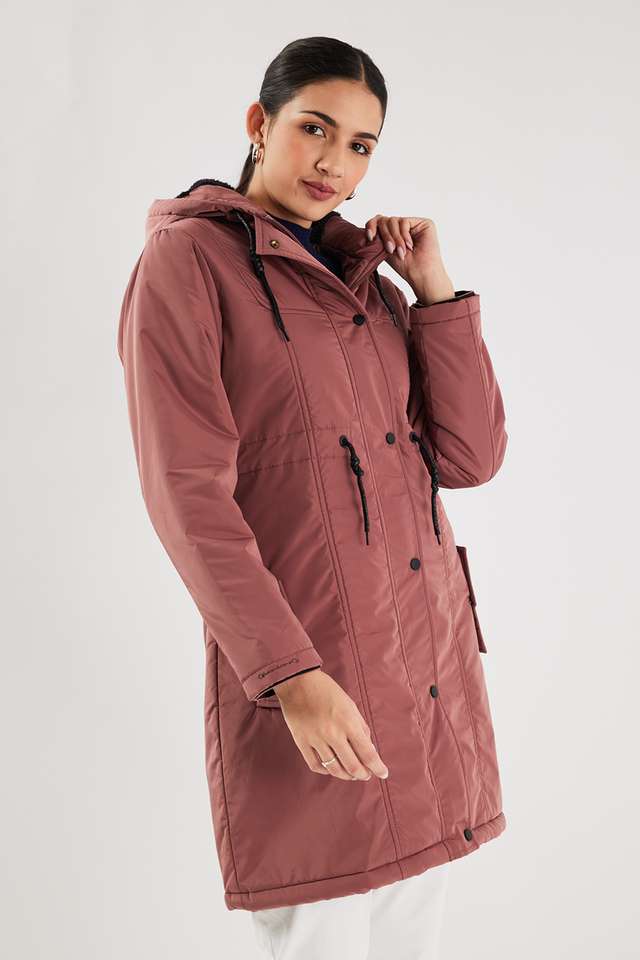 Solid-Blended-Fabric-Regular-Fit-Women-s-Jacket