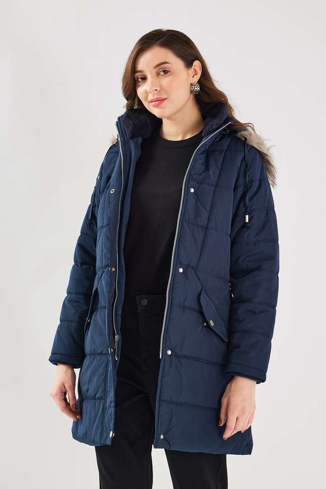 Solid-Polyester-Regular-Fit-Women-s-Jacket