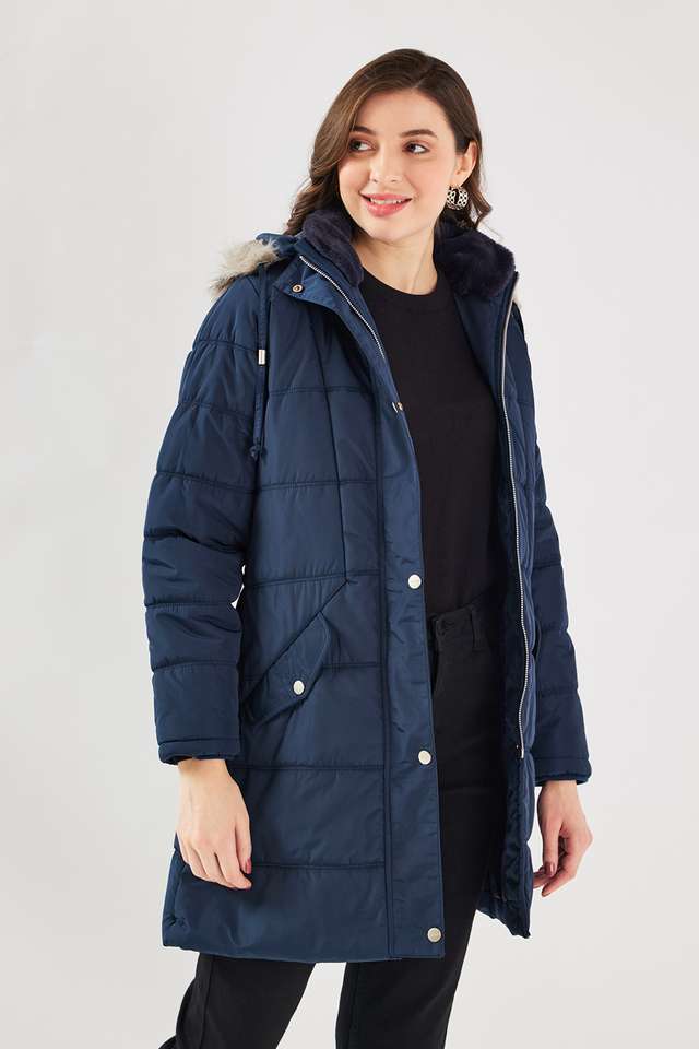 Solid-Polyester-Regular-Fit-Women-s-Jacket