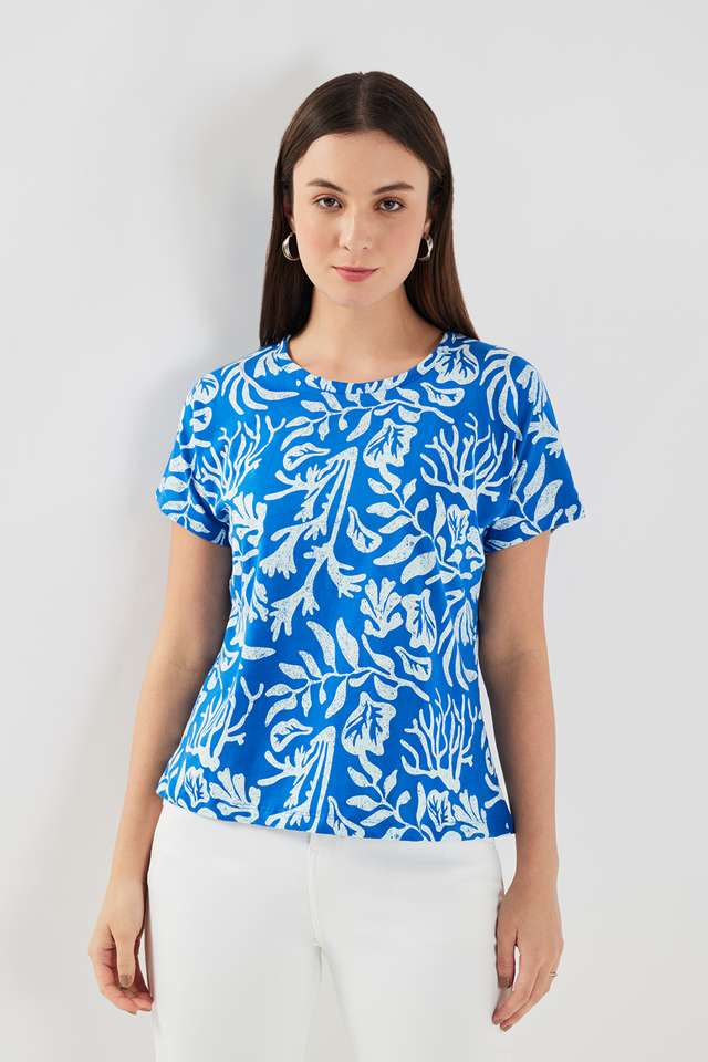 Printed-Jersey-Round-Neck-Women-s-Top