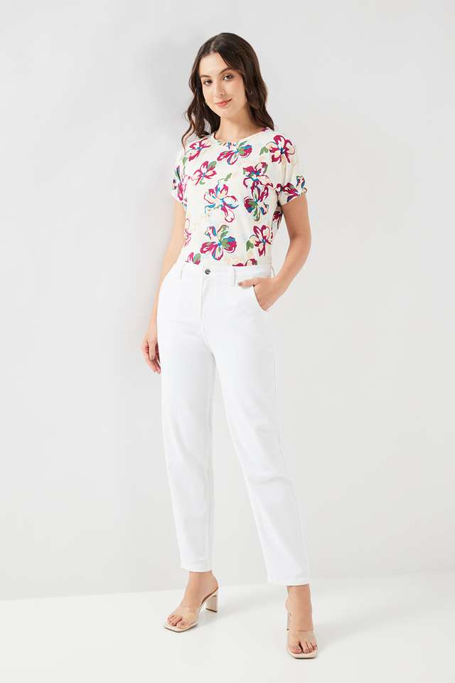 Floral-Cotton-Round-Neck-Women-s-Top