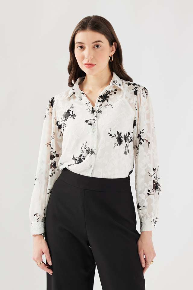 Solid-Georgette-Regular-Fit-Women-s-Shirt