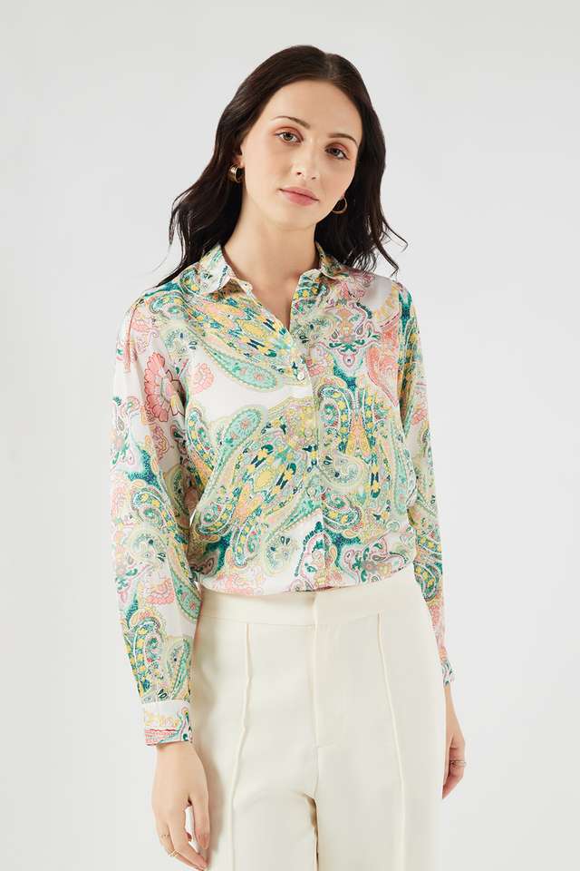 Printed-Satin-Regular-Fit-Women-s-Shirt