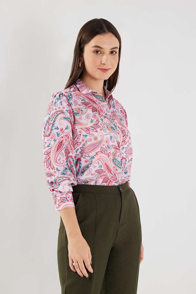 Printed-Satin-Regular-Fit-Women-s-Shirt