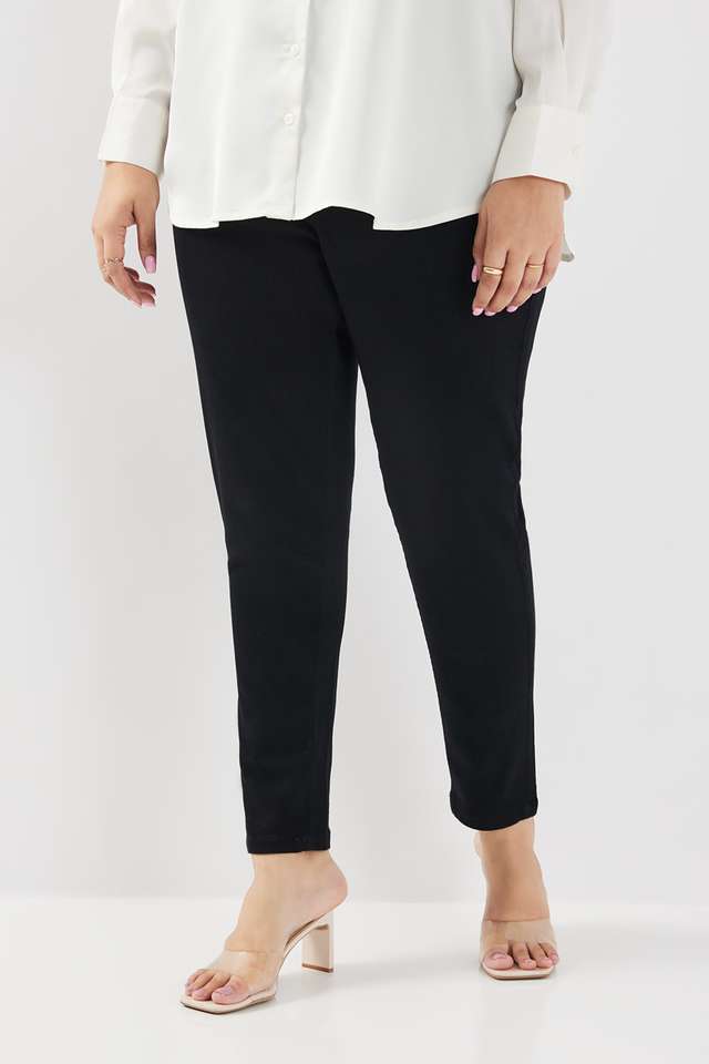 Solid-Cotton-Blend-Slim-Fit-Women-s-Jeggings