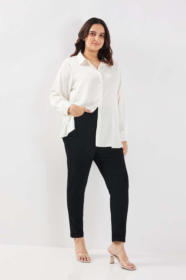 Solid-Cotton-Blend-Slim-Fit-Women-s-Jeggings