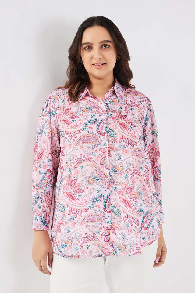 Floral-Satin-Regular-Fit-Women-s-Shirt