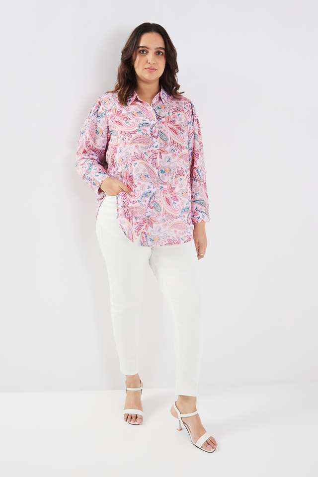 Floral-Satin-Regular-Fit-Women-s-Shirt
