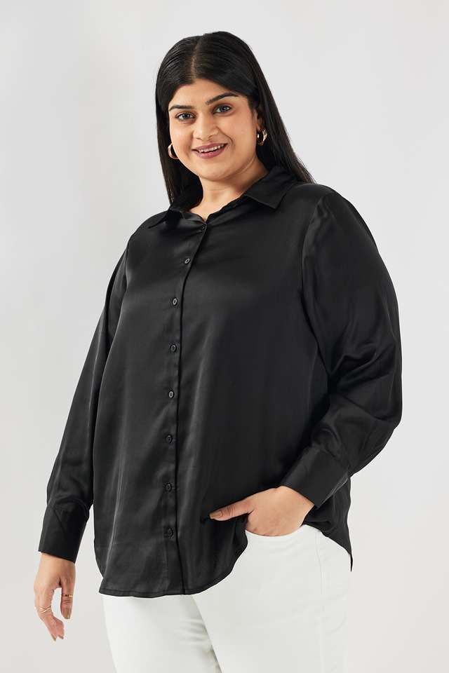 Solid-Satin-Regular-Fit-Women-s-Shirt