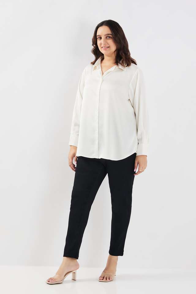 Solid-Satin-Regular-Fit-Women-s-Shirt