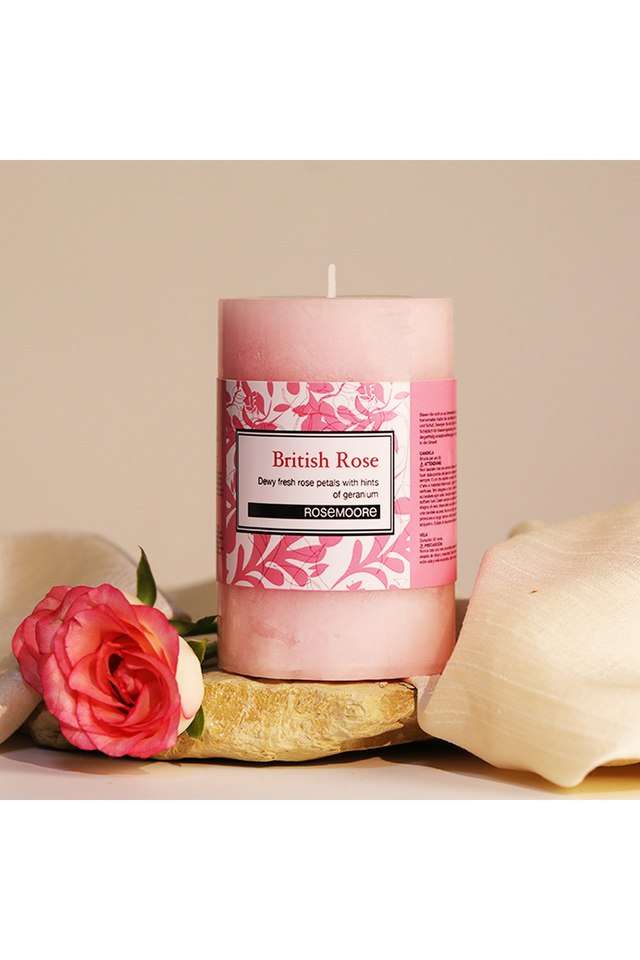 Scented-Pillar-Candle-British-Rose