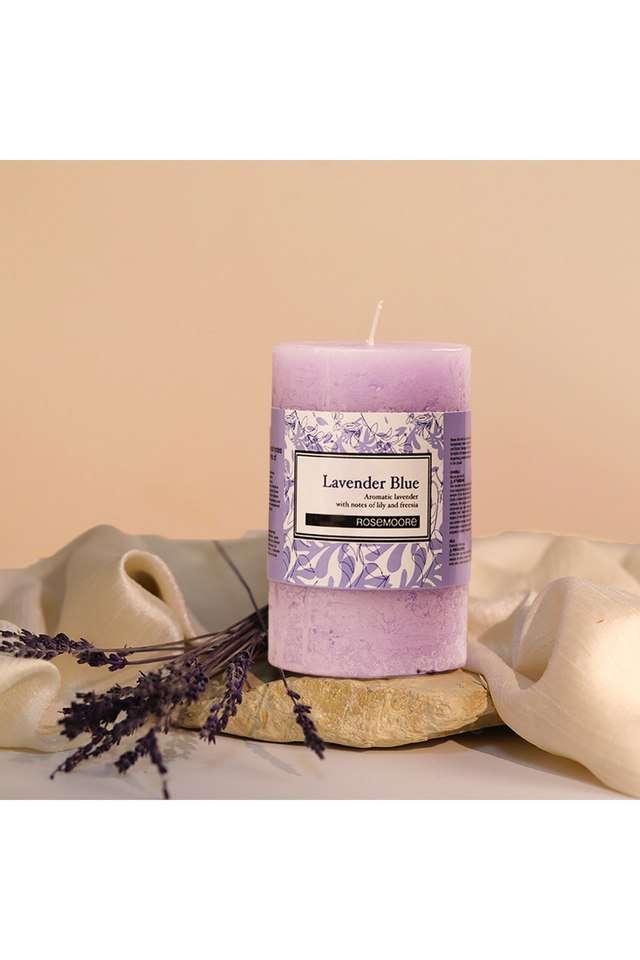 Scented-Pillar-Candle-Lavender-Blue