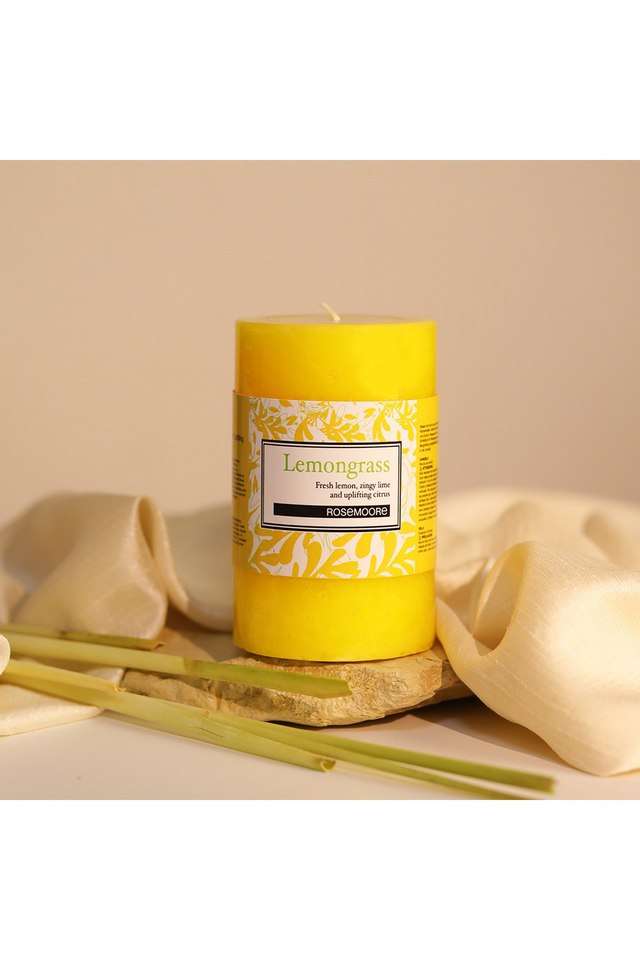 Scented-Pillar-Candle-Lemongrass