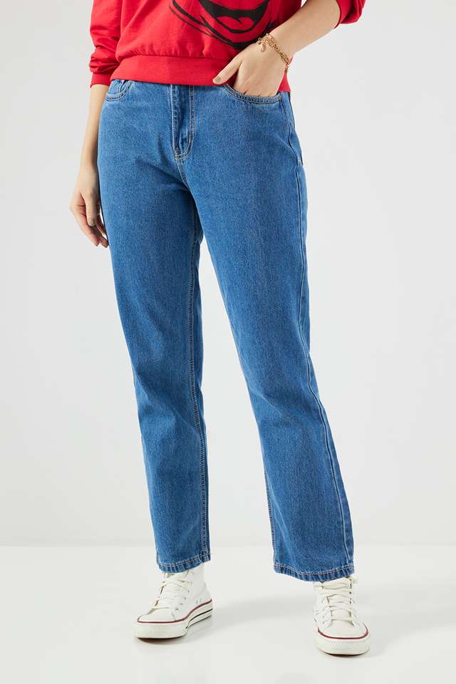 Mid-Rise-Denim-Straight-Fit-Women-s-Jeans
