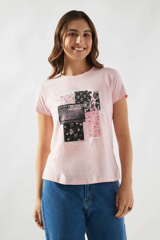 Graphic-Print-Cotton-Round-Neck-Women-s-T-Shirt
