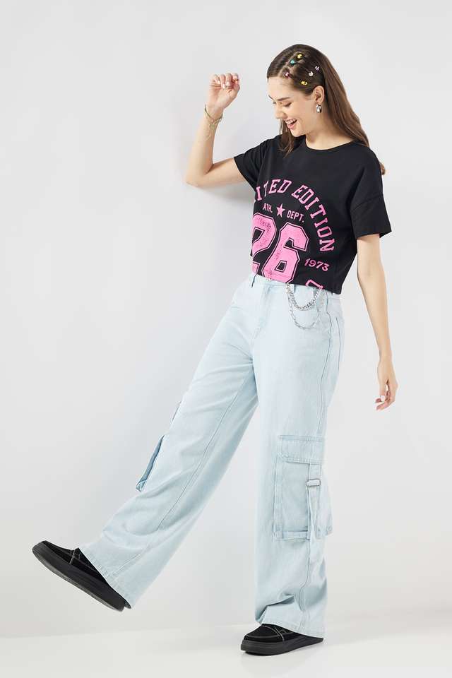 Printed-Cotton-Round-Neck-Women-T-Shirt