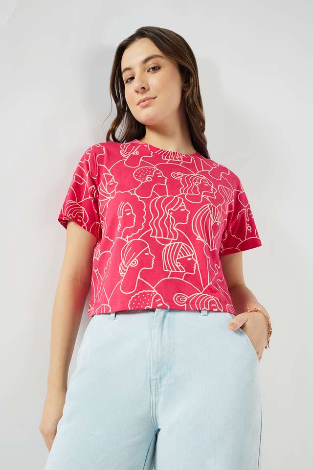 Printed-Cotton-Round-Neck-Women-s-T-Shirt