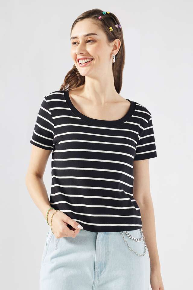 Tie-&-Dye-Blended-Fabric-Round-Neck-Women-s-T-Shirt