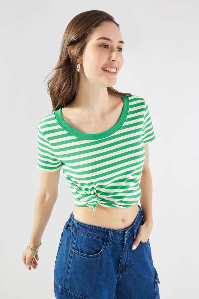 Tie-&-Dye-Blended-Fabric-Round-Neck-Women-s-T-Shirt