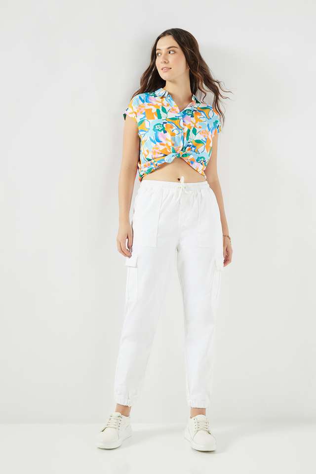 Printed-Collared-Rayon-Women-Casual-Wear-Shirt