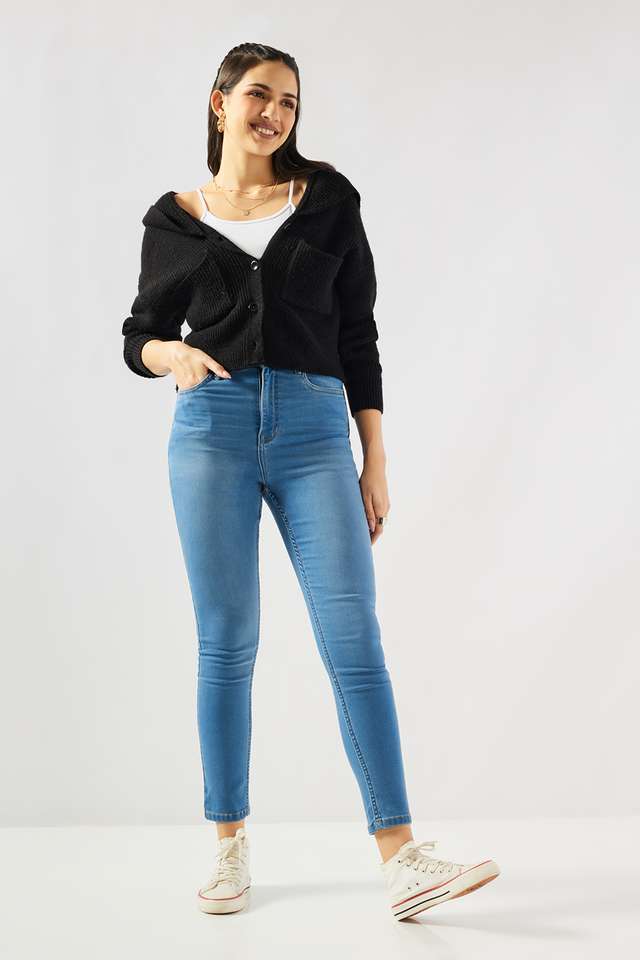 Solid-Hooded-Blended-Fabric-Women-Sweater