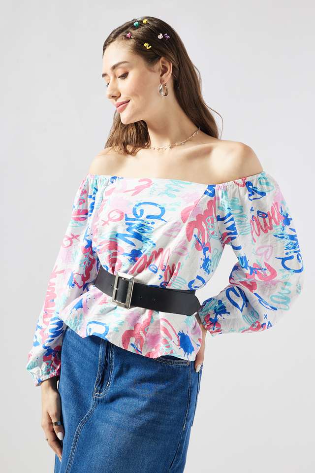 Printed-Viscose-Square-Neck-Women-s-Top