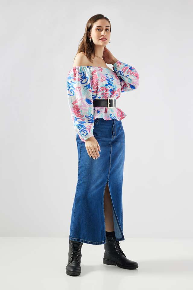 Printed-Viscose-Square-Neck-Women-s-Top