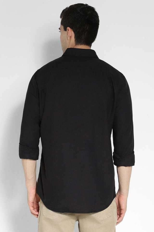 Solid-Cotton-Slim-Fit-Men-s-Casual-Wear-Shirt