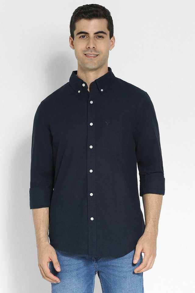 Solid-Cotton-Slim-Fit-Men-s-Casual-Wear-Shirt