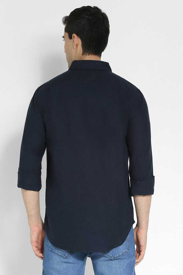 Solid-Cotton-Slim-Fit-Men-s-Casual-Wear-Shirt