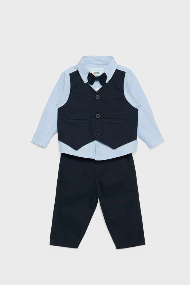 Solid-Cotton-Blend-Regular-Fit-Infant-Boys-Co-Ord-Set