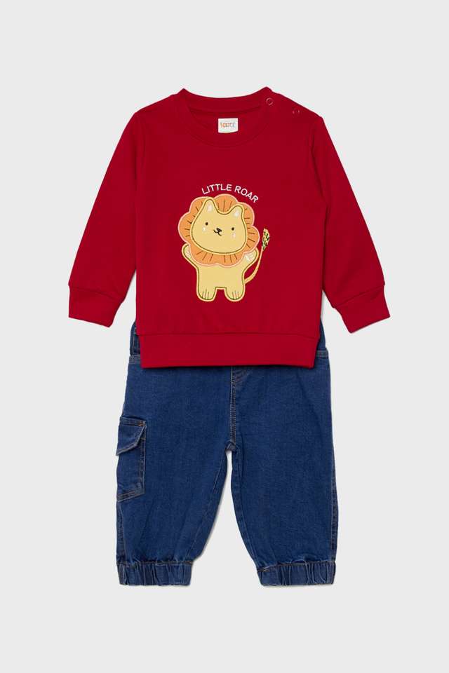 Graphic-Print-Cotton-Blend-Regular-Fit-Infant-Boys-Co-Ord-Set