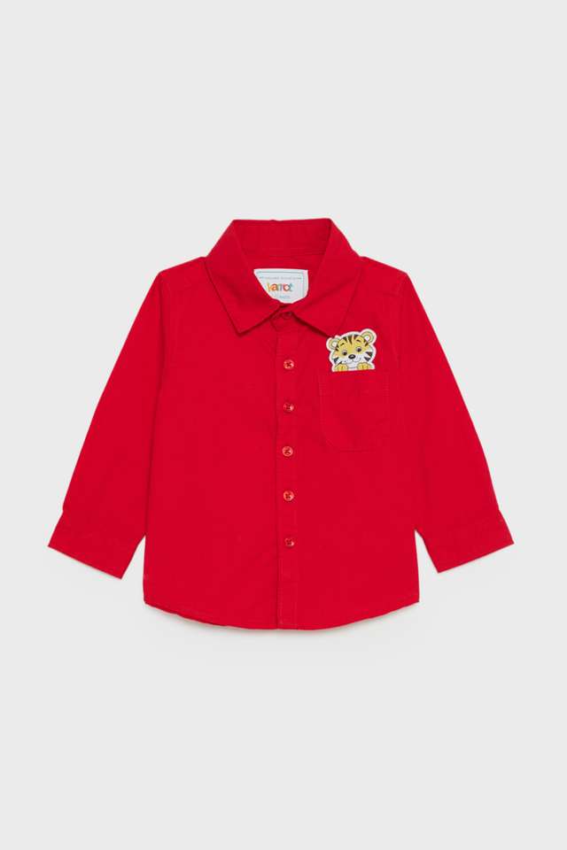 Solid-Cotton-Regular-Fit-Infant-Boys-Shirt