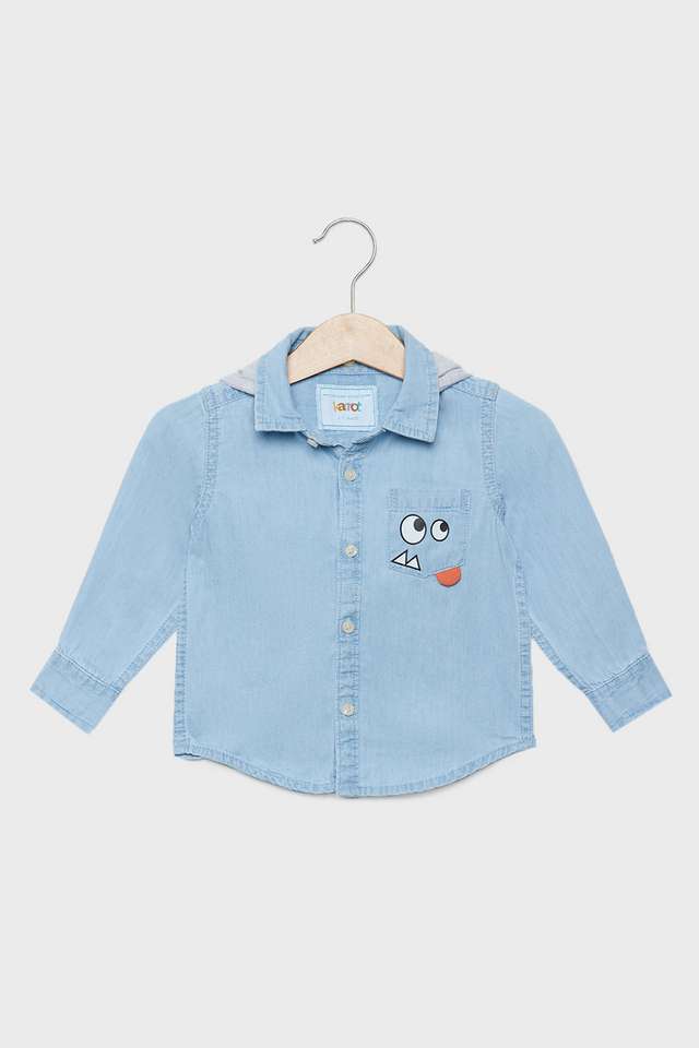 Solid-Cotton-Regular-Fit-Infant-Boys-Shirt