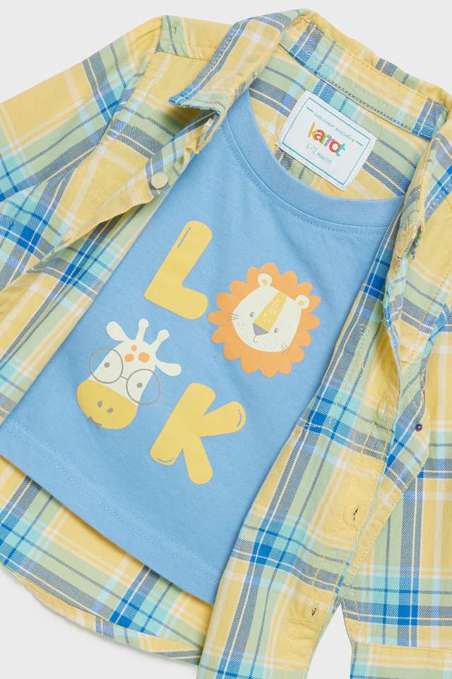 Checks-Cotton-Regular-Fit-Infant-Boys-Shirt