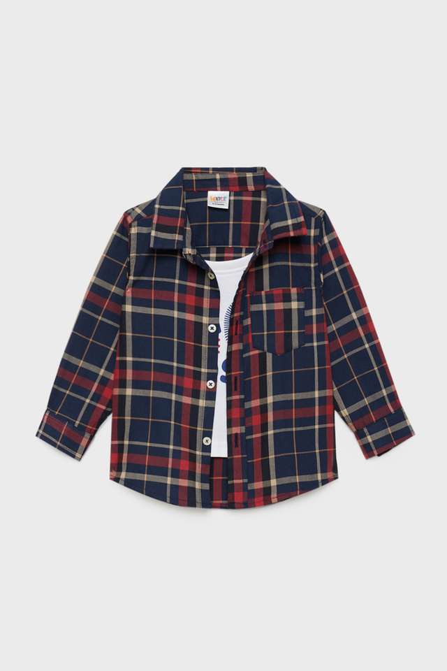 Checks-Cotton-Regular-Fit-Infant-Boys-Shirt