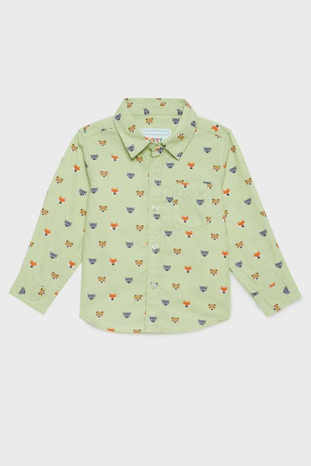 Solid-Cotton-Regular-Fit-Infant-Boys-Shirt