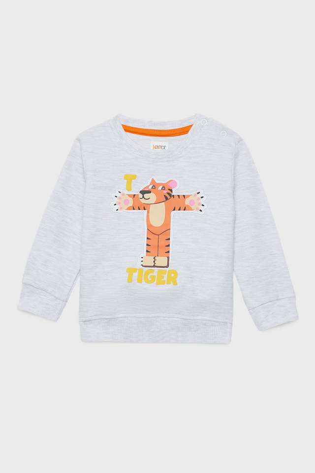 Graphic-Print-Blended-Fabric-Round-Neck-Infant-Boys-Sweatshirt