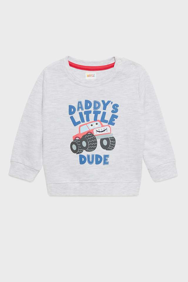 Graphic-Print-Blended-Fabric-Round-Neck-Infant-Boys-Sweatshirt