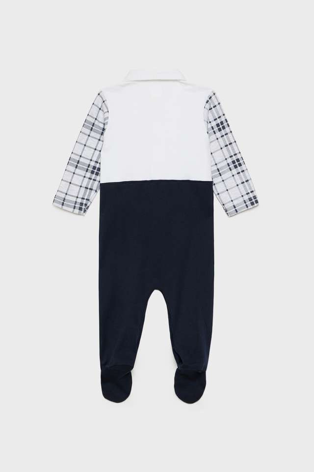Checks-Cotton-Blend-Regular-Fit-Infant-Boys-Rompers
