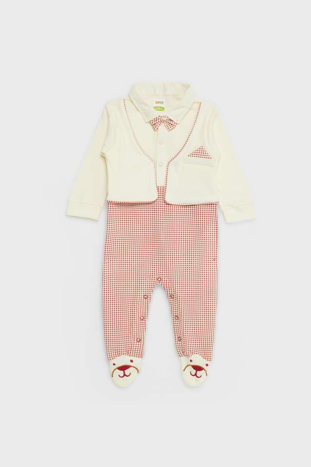 Checks-Cotton-Regular-Fit-Infant-Boys-Rompers