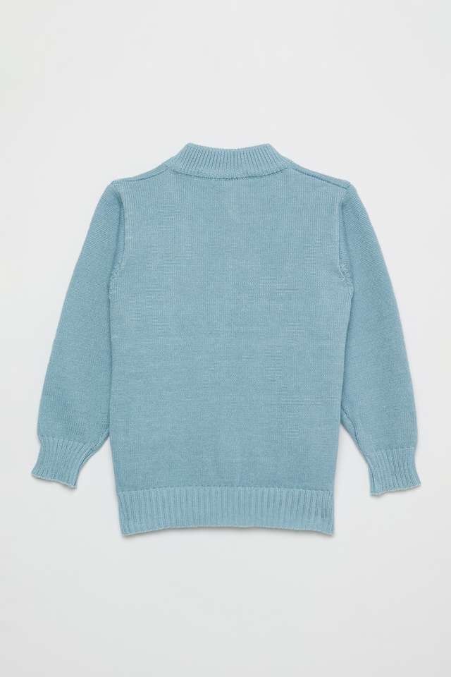 Printed-Blended-Fabric-High-Neck-Infant-Boys-Sweater