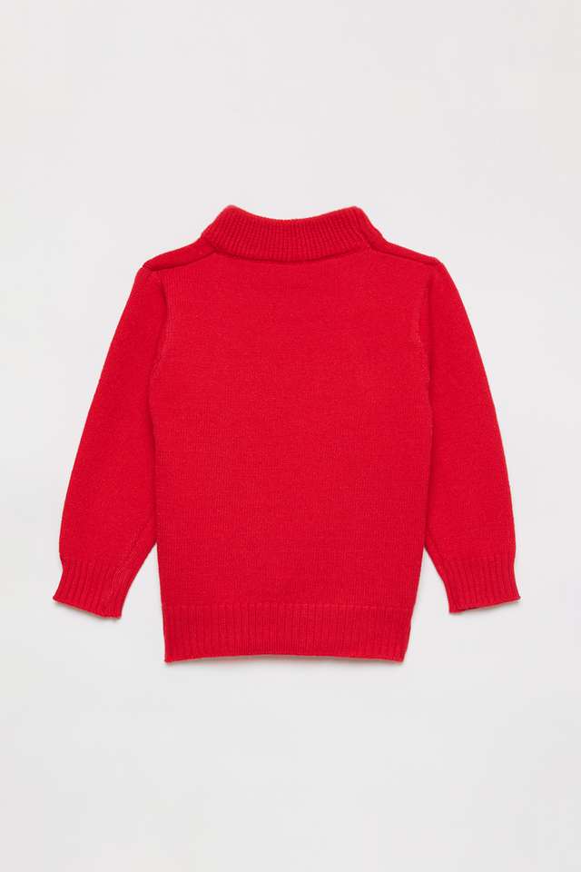 Printed-Blended-Fabric-High-Neck-Infant-Boys-Sweater