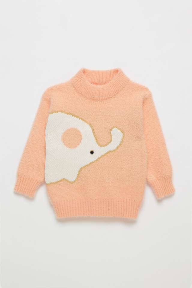 Printed-Blended-Fabric-High-Neck-Infant-Boys-Sweater