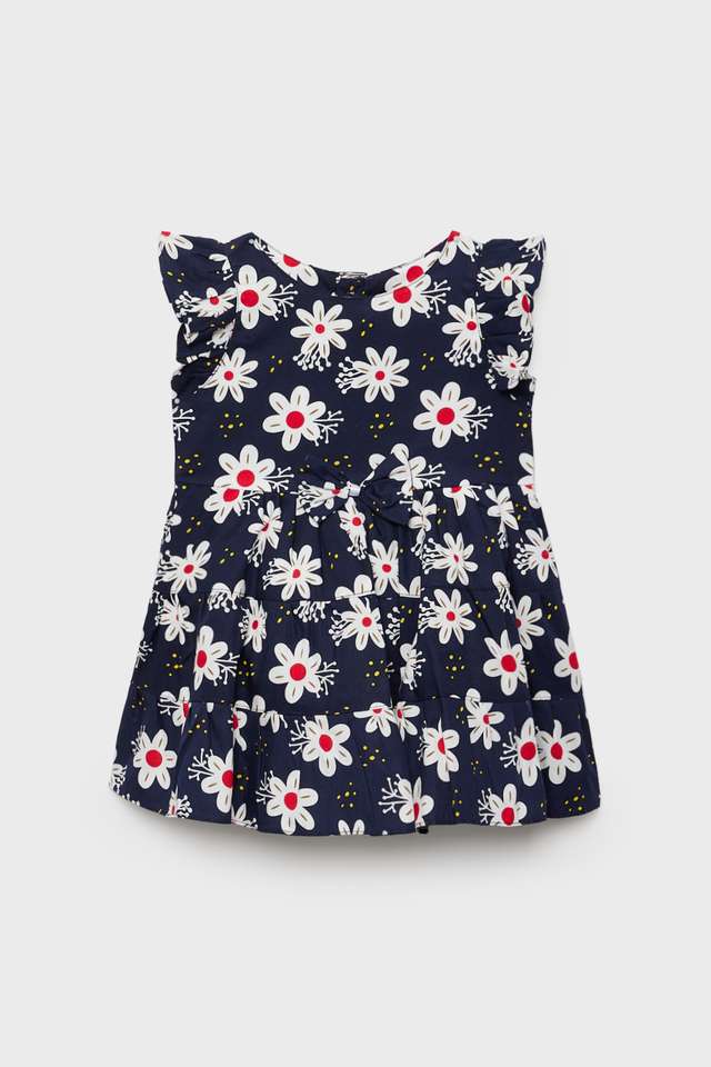 Solid-Cotton-Regular-Fit-Infant-Girls-Dress