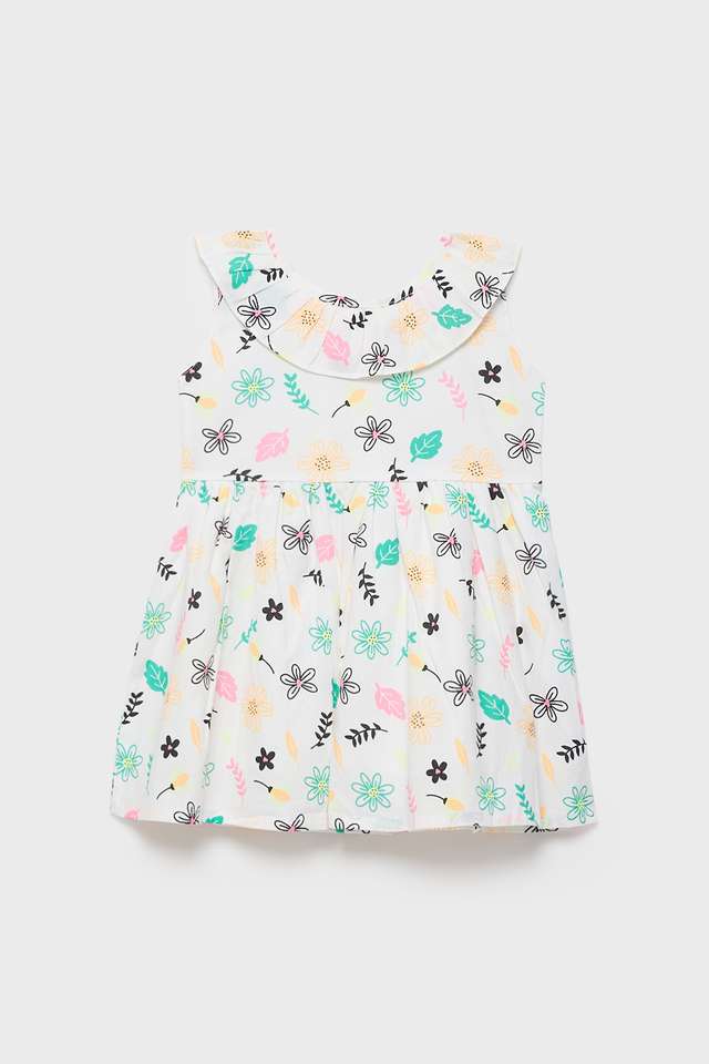 Solid-Cotton-Regular-Fit-Infant-Girls-Dress