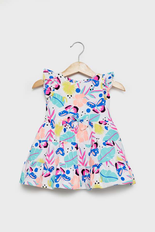 Printed-Poplin-Regular-Fit-Infant-Girls-Dress