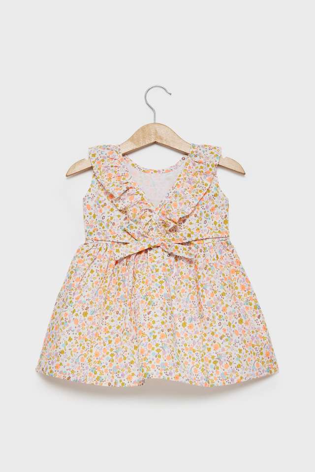 Printed-Poplin-Regular-Fit-Infant-Girls-Dress