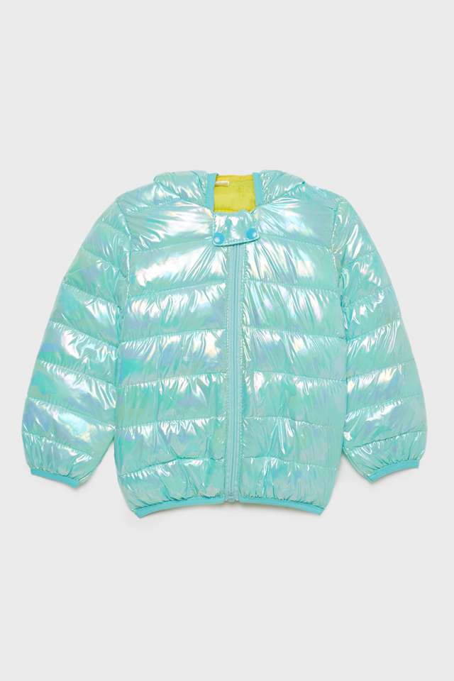 Solid-Polyester-Hooded-Infant-Girls-Jacket