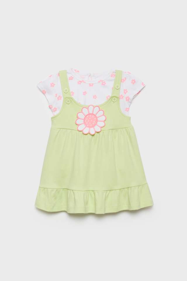Solid-Cotton-Regular-Fit-Infant-Girls-Co-Ord-Set